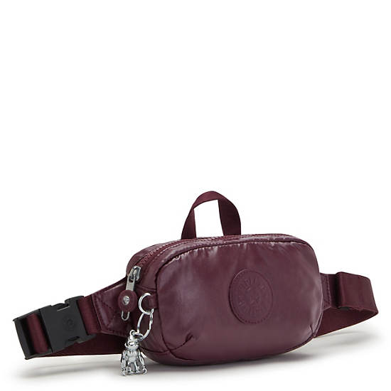 Kipling Alys Metallic Midjeveske Burgunder | NO 2213XY